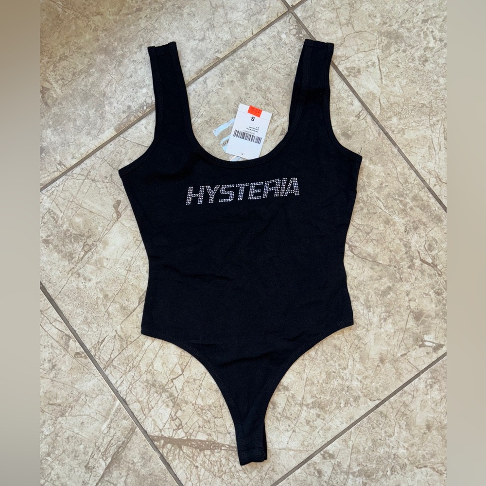 Black Bodysuit with Hysteria Logo